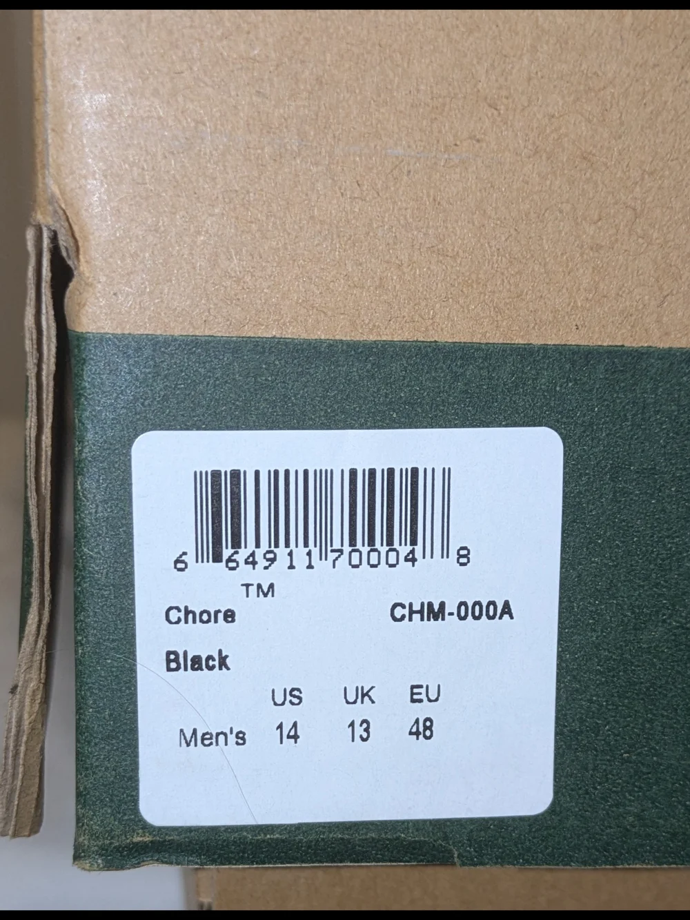 NIB Men's The Original Muck Chore Classic Mid CHM000A Work Boots Black Sz 14